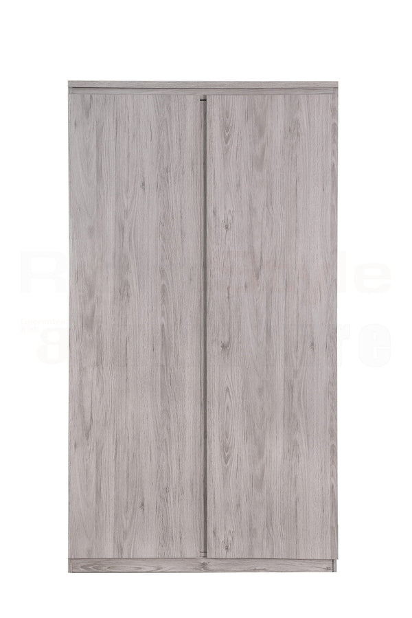 Europa  2 Door Wardrobe Grey Oak