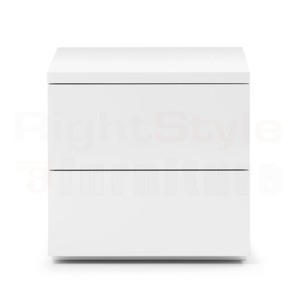 Grace 2 Drw Bedside - White Gloss