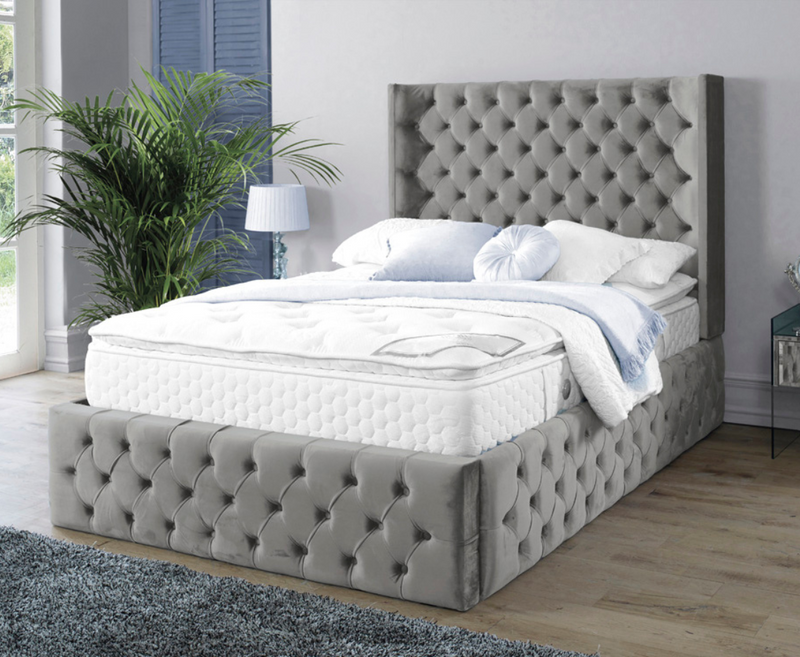 Harlow 4ft6 Double Bed Frame - Naples Grey