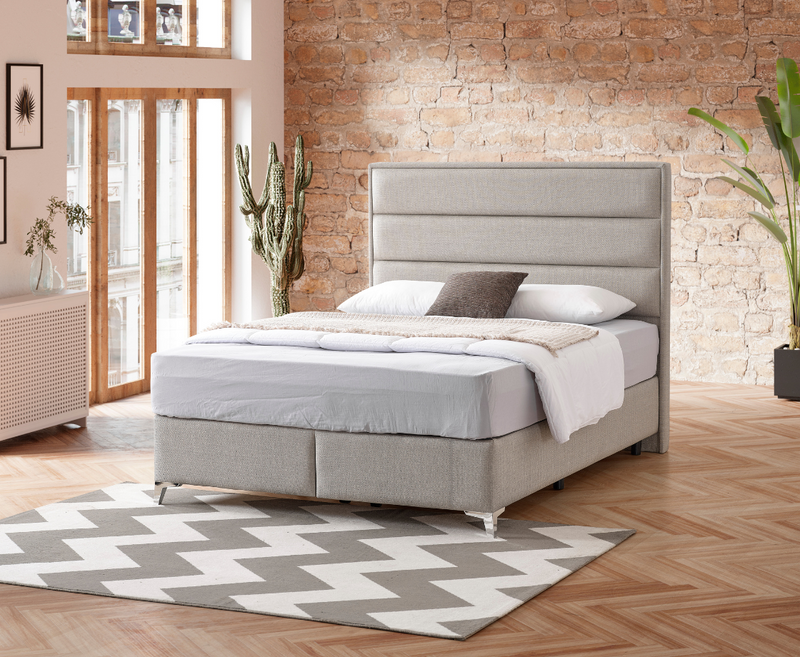 Irena 5ft Kingsize Ottoman Bed Frame - Light Grey