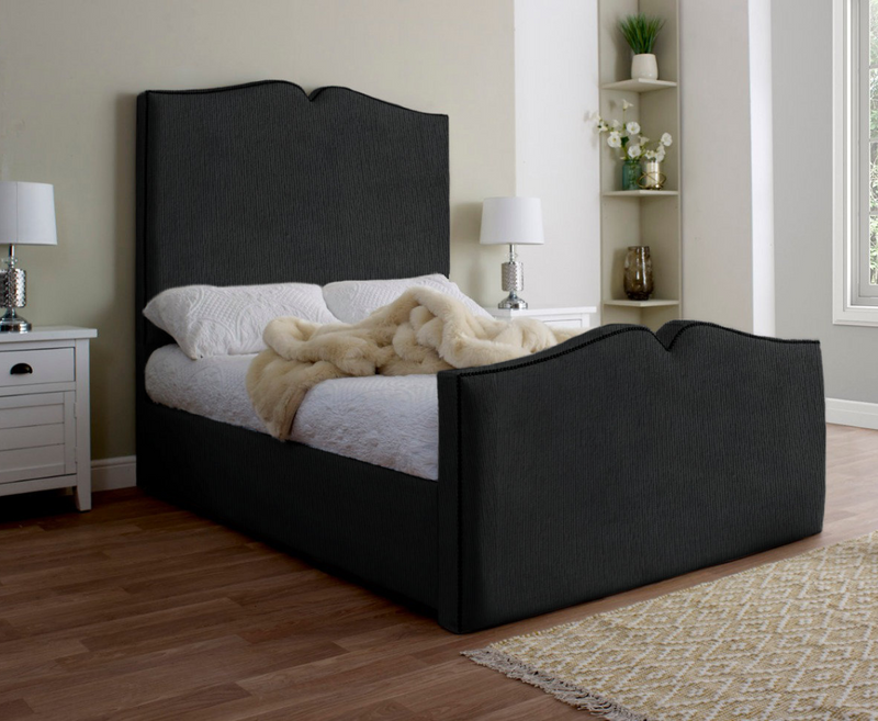 Love Heart 6ft Superking Bed Frame - Velvet Beige