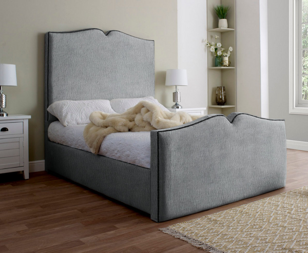 Love Heart 5ft Kingsize Bed Frame - Naples Grey