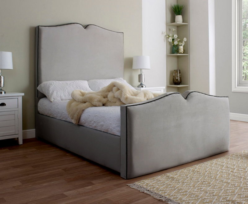 Love Heart 5ft Kingsize Bed Frame - Naples Grey