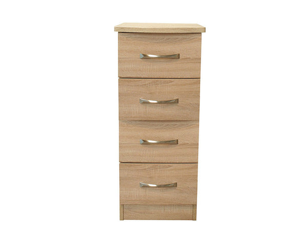 Lungo Mid Oak 4 Drawer Locker