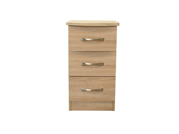 Lungo Mid Oak 3 Drawer Locker