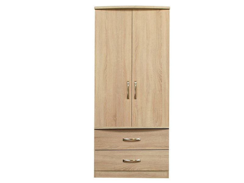 Lungo Mid Oak 2 Door/2 Drawer Robe