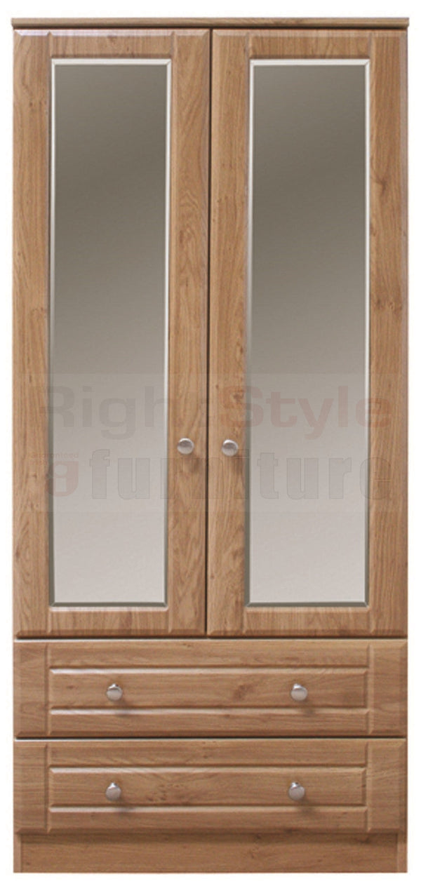 Nore 2 Door/2 Drawer Robe with Mirrors