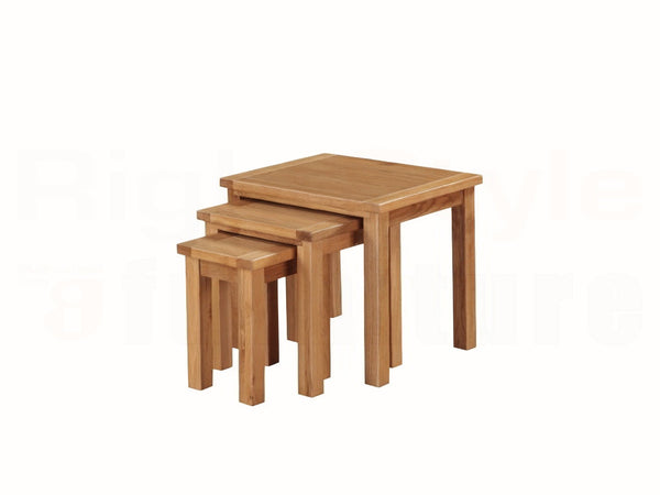 Sienna City Oak Nest of Tables