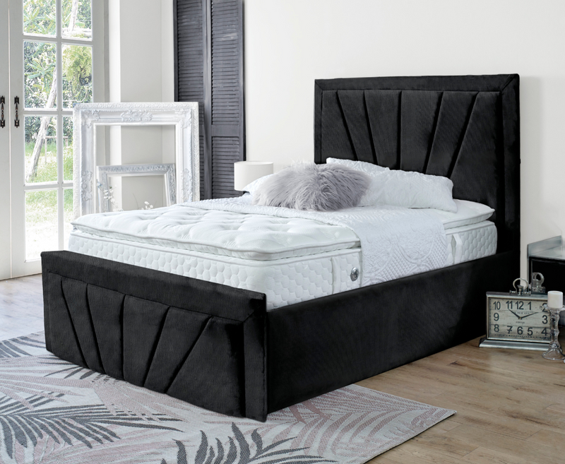 Starry 6ft Superking Bed Frame - Velvet Silver