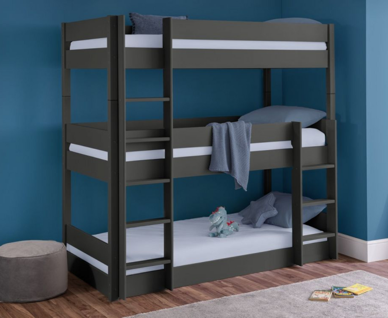 Trio Triple Sleeper Bunk Bed - Anthracite